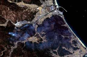 강원도 산불 현장(강릉_컬러 합성 영상) [이미지]